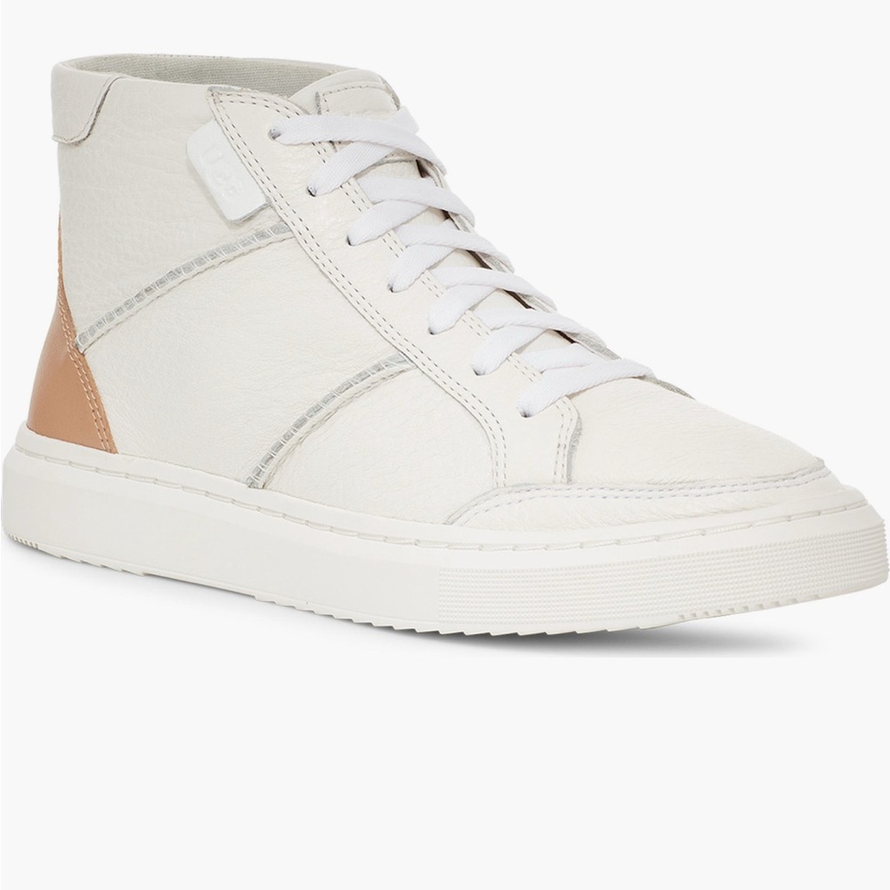 UGG Alameda Chukka Cream and Tan Leather Sneakers